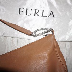 FURLA HANDBAG WITH CHAIN ACCENTS AND DUST COVER